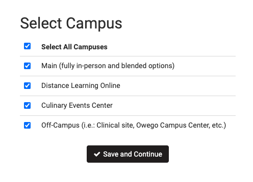 select campus screen shot