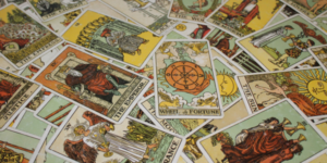 Tarot Cards spread on a table