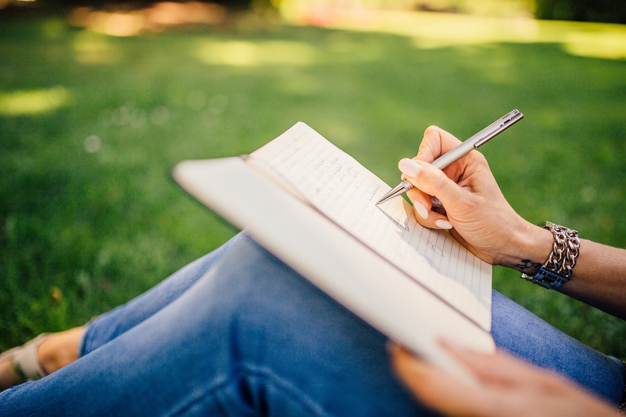writing in notebook writing class