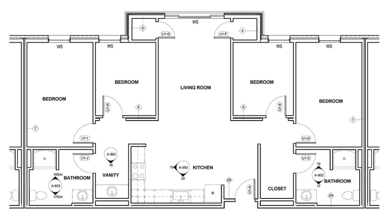 Blueprint of apartment layout