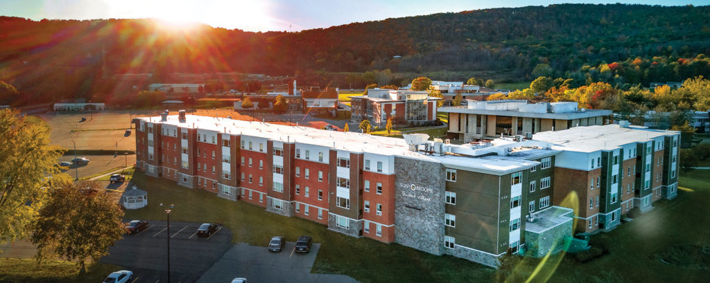 Drone view of SUNY Broome Student Village