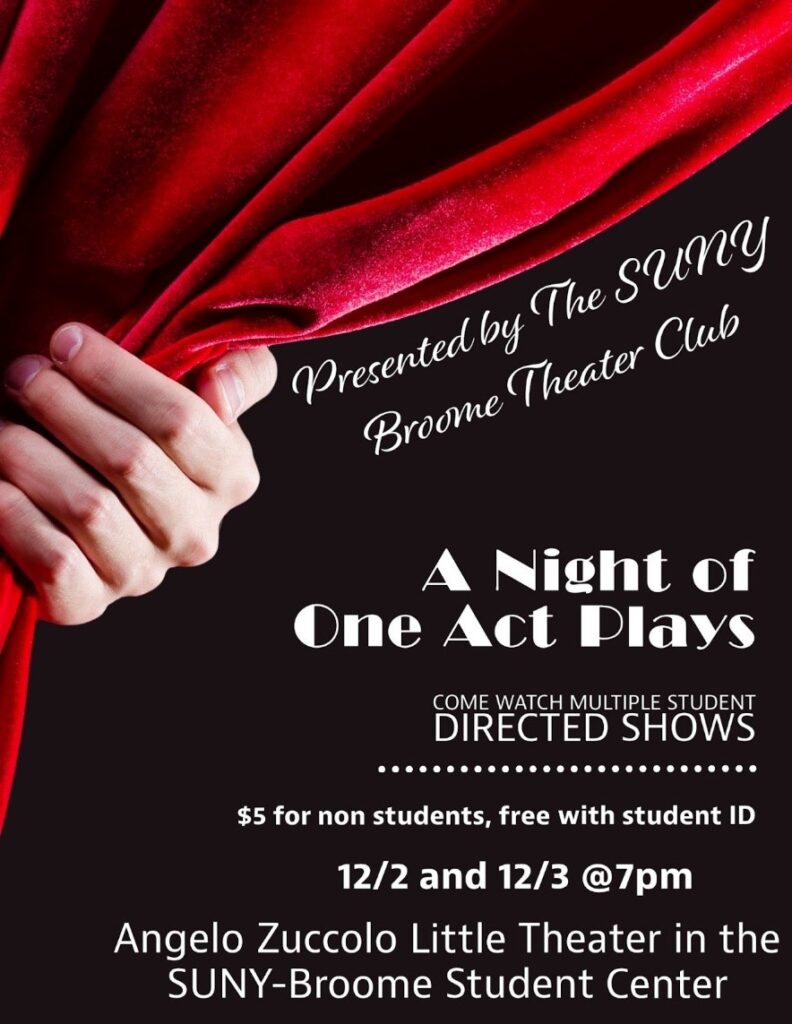 Fall 2022: A Night of One-Acts (Presented by the Theater Club)