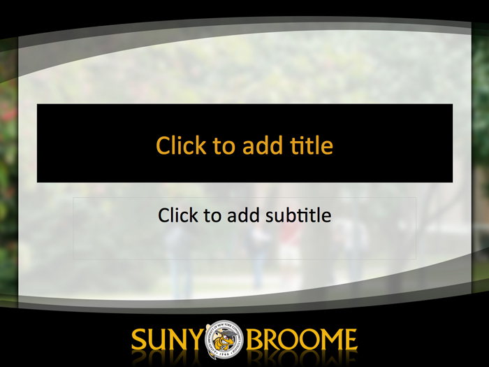 download the standard SUNY Broome 4:3 ratio powerpoint template - PPTX file
