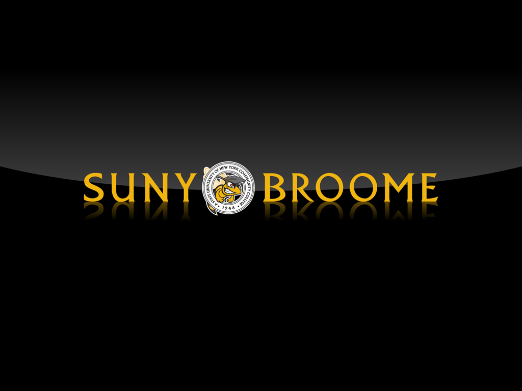 Official SUNY Broome wallpaper, black with SUNY Broome logo