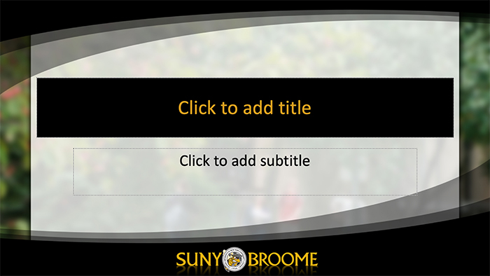 Download Widescreen (16:9) SUNY Broome PowerPoint Template - PPTX file